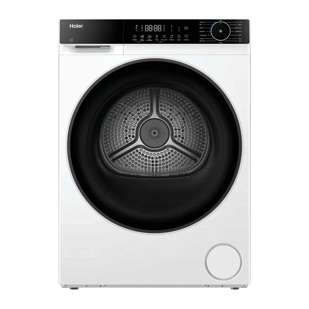 Haier HD80-D357U1 8kg Freestanding Heat Pump Tumble Dryer White - D Rated